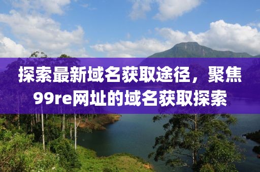 探索最新域名獲取途徑，聚焦99re網(wǎng)址的域名獲取探索