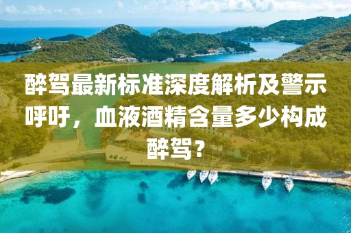 醉駕最新標準深度解析及警示呼吁，血液酒精含量多少構(gòu)成醉駕？