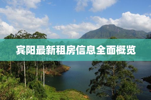 賓陽(yáng)最新租房信息全面概覽