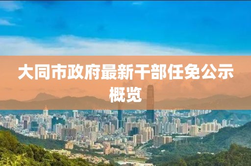 大同市政府最新干部任免公示概覽