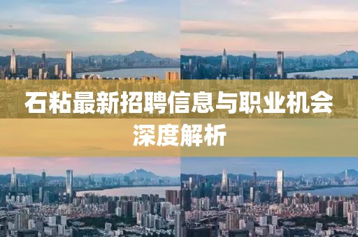 石粘最新招聘信息與職業(yè)機(jī)會(huì)深度解析