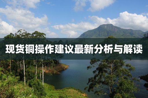 現(xiàn)貨銅操作建議最新分析與解讀