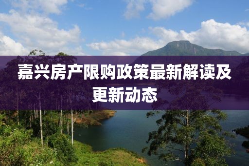 嘉興房產(chǎn)限購政策最新解讀及更新動態(tài)