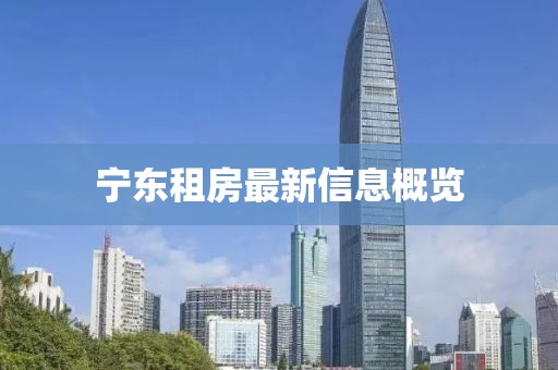 寧東租房最新信息概覽