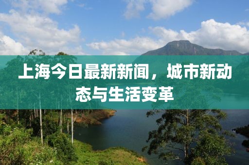 上海今日最新新聞，城市新動態(tài)與生活變革