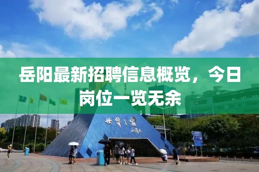 岳陽(yáng)最新招聘信息概覽，今日崗位一覽無(wú)余