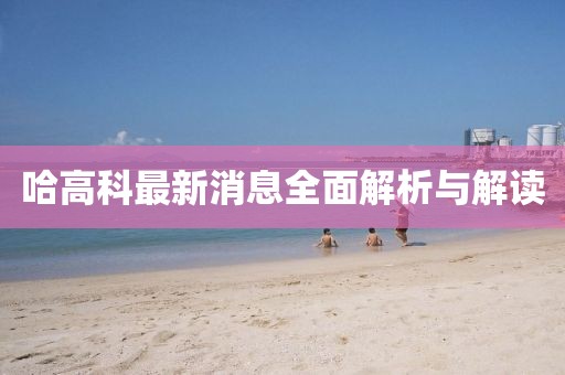 哈高科最新消息全面解析與解讀