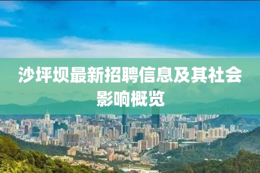 沙坪壩最新招聘信息及其社會影響概覽