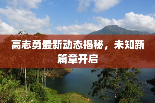 高志勇最新動態(tài)揭秘，未知新篇章開啟