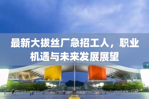 最新大拔絲廠急招工人，職業(yè)機(jī)遇與未來發(fā)展展望