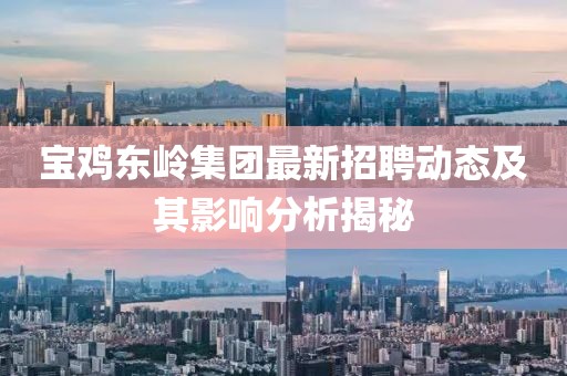 寶雞東嶺集團(tuán)最新招聘動(dòng)態(tài)及其影響分析揭秘