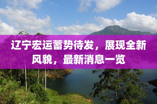 遼寧宏運(yùn)蓄勢(shì)待發(fā)，展現(xiàn)全新風(fēng)貌，最新消息一覽