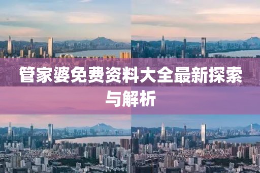 管家婆免費(fèi)資料大全最新探索與解析