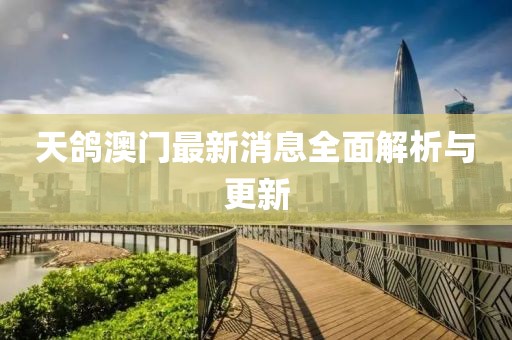 天鴿澳門最新消息全面解析與更新