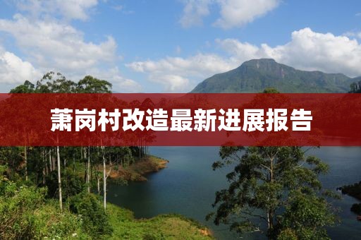 蕭崗村改造最新進(jìn)展報(bào)告