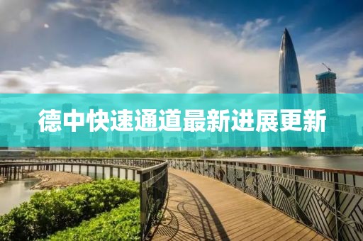 德中快速通道最新進展更新