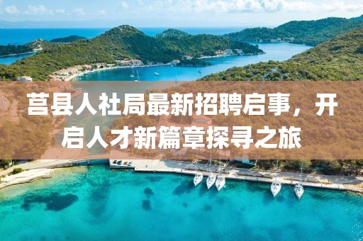 莒縣人社局最新招聘啟事，開啟人才新篇章探尋之旅