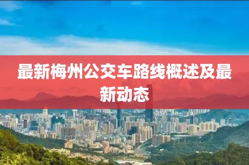 最新梅州公交車路線概述及最新動態(tài)