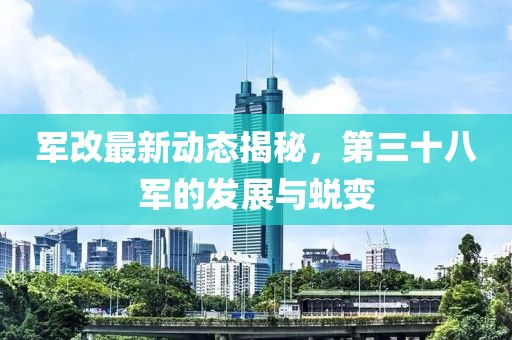 軍改最新動(dòng)態(tài)揭秘，第三十八軍的發(fā)展與蛻變