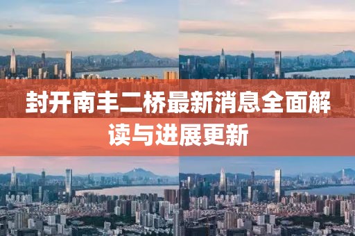 封開(kāi)南豐二橋最新消息全面解讀與進(jìn)展更新
