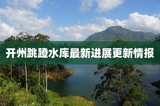 開州跳蹬水庫最新進展更新情報