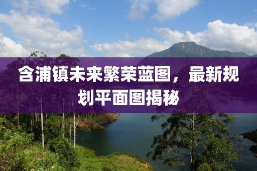 含浦鎮(zhèn)未來繁榮藍圖，最新規(guī)劃平面圖揭秘