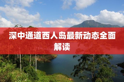 深中通道西人島最新動(dòng)態(tài)全面解讀