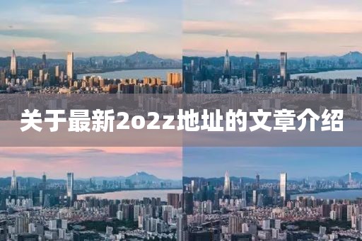 關(guān)于最新2o2z地址的文章介紹
