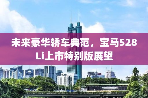 未來豪華轎車典范，寶馬528Li上市特別版展望