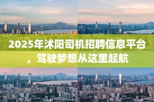 2025年沭陽(yáng)司機(jī)招聘信息平臺(tái)，駕駛夢(mèng)想從這里起航