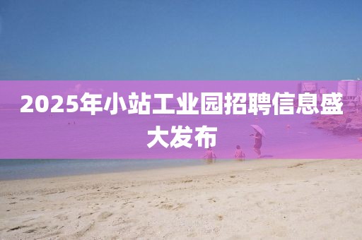 2025年小站工業(yè)園招聘信息盛大發(fā)布