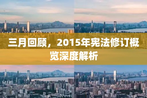 三月回顧，2015年憲法修訂概覽深度解析