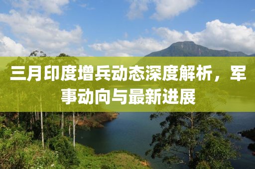 三月印度增兵動(dòng)態(tài)深度解析，軍事動(dòng)向與最新進(jìn)展
