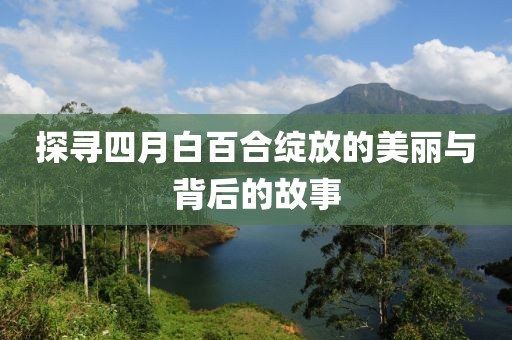 探尋四月白百合綻放的美麗與背后的故事
