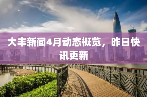 大豐新聞4月動(dòng)態(tài)概覽，昨日快訊更新