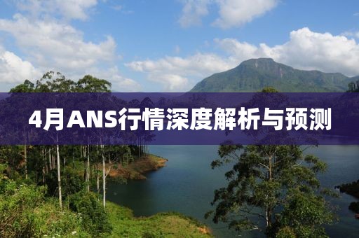4月ANS行情深度解析與預(yù)測