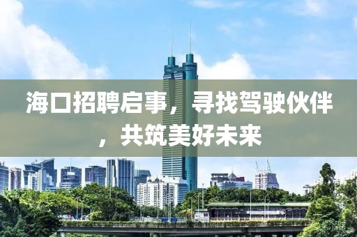 ?？谡衅竼⑹?，尋找駕駛伙伴，共筑美好未來(lái)