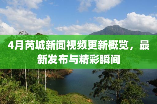4月芮城新聞視頻更新概覽，最新發(fā)布與精彩瞬間
