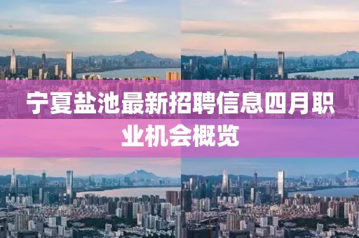 寧夏鹽池最新招聘信息四月職業(yè)機(jī)會概覽