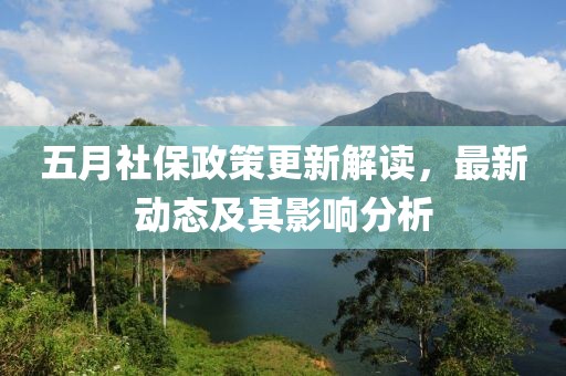 五月社保政策更新解讀，最新動態(tài)及其影響分析