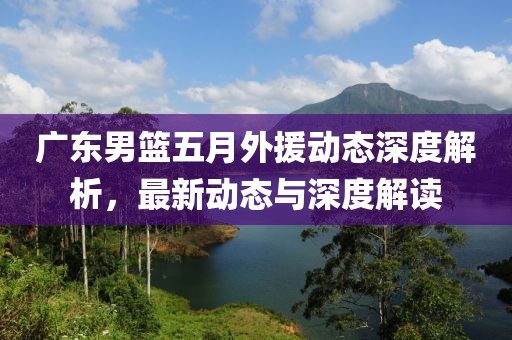 廣東男籃五月外援動態(tài)深度解析，最新動態(tài)與深度解讀