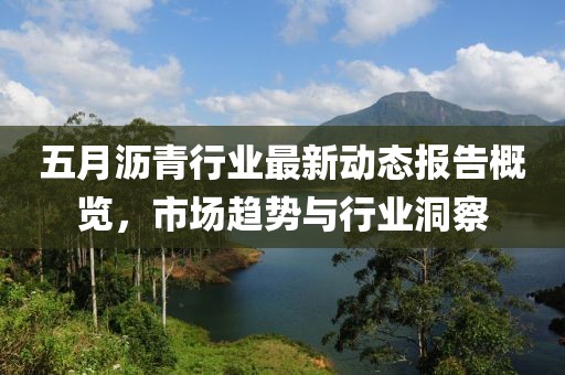 五月瀝青行業(yè)最新動態(tài)報告概覽，市場趨勢與行業(yè)洞察