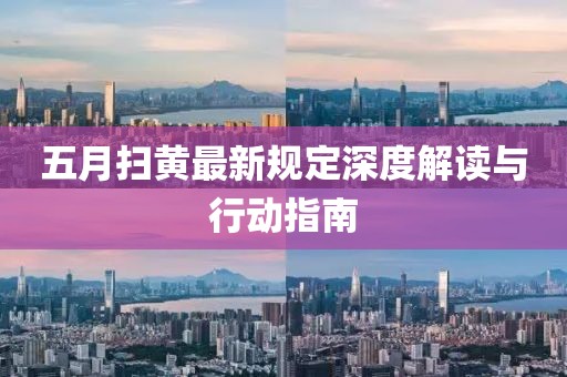 五月掃黃最新規(guī)定深度解讀與行動指南