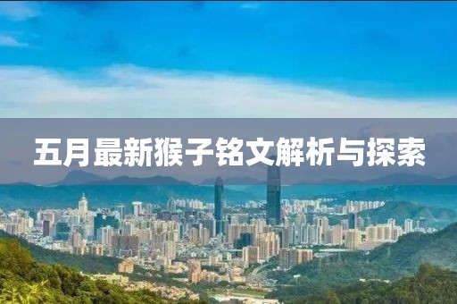 五月最新猴子銘文解析與探索