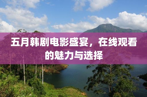 五月韓劇電影盛宴，在線觀看的魅力與選擇
