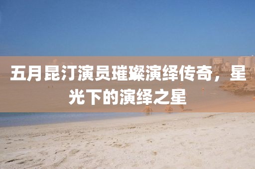 五月昆汀演員璀璨演繹傳奇，星光下的演繹之星