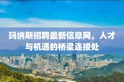 瑪納斯招聘最新信息網(wǎng)，人才與機(jī)遇的橋梁連接處