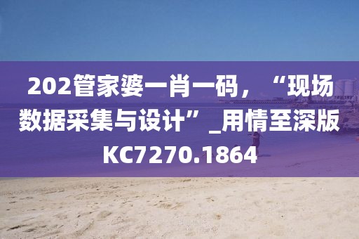 202管家婆一肖一碼，“現(xiàn)場數(shù)據(jù)采集與設(shè)計”_用情至深版KC7270.1864