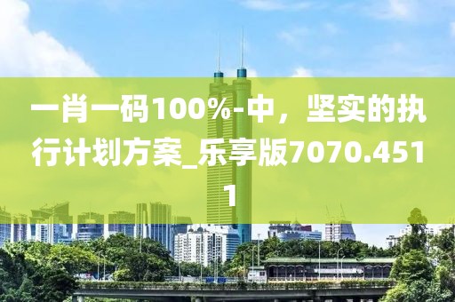 一肖一碼100%-中，堅實的執(zhí)行計劃方案_樂享版7070.4511