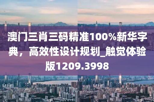 澳門三肖三碼精準(zhǔn)100%新華字典，高效性設(shè)計(jì)規(guī)劃_觸覺體驗(yàn)版1209.3998